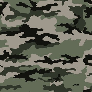 Modern camouflage pattern, stock vector background, army texture, military print.