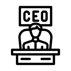 seo boss line icon vector. seo boss sign. isolated contour symbol black illustration