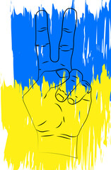 symbol of peace in Ukrainian colors
