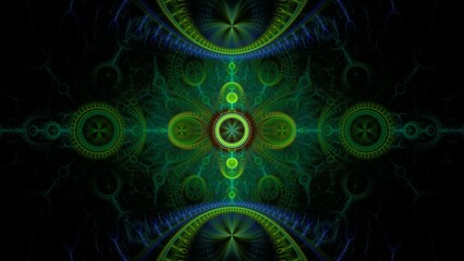 abstract fractal background with organic shape and symmetry