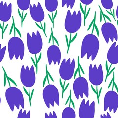 seamless tulips pattern