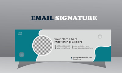   Email signature collection design Template or email footer