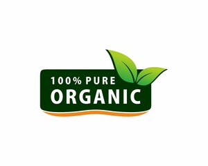 100% organic food certified label