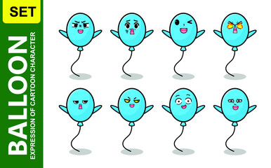 Cute Cartoon mascot illustration balloon vector drawing cute modern style design for t shirt, sticker, logo element for t-shirt, sticker, logo element