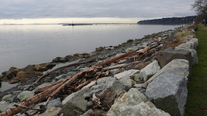 Evening sun on Canadian West Coast shores