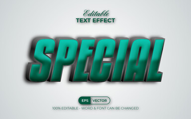 Special text effect green style. Editable text effect.