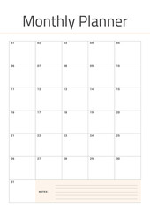 Monthly Planner Templates Sheet