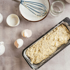 ingredients for baking and dough