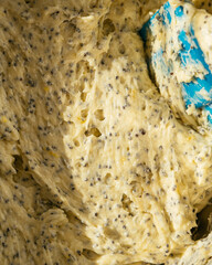 close up of a cake dough 