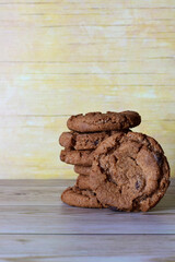 chocolate chip cookies on table
