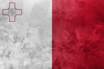 Textured photo of the flag of Malta.