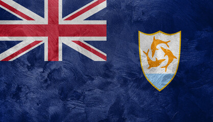 Textured photo of the flag of Anguilla.