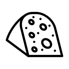 gouda cheese line icon vector. gouda cheese sign. isolated contour symbol black illustration