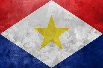 Textured photo of the flag of Saba.