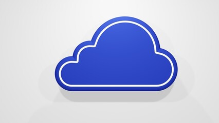 3d icon of a cloud. 3d render. Design for weather forecast.