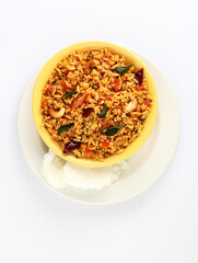 Tomato rice.spicy South Indian rice recipe Tomato pulao or Tomato Rice ,South Indian Thakkali Sadam ,Tomato Bath an Indian vegetarian dish. Healthy nutritious