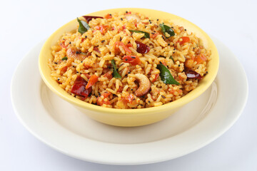 Tomato rice.spicy South Indian rice recipe Tomato pulao or Tomato Rice ,South Indian Thakkali Sadam ,Tomato Bath an Indian vegetarian dish. Healthy nutritious