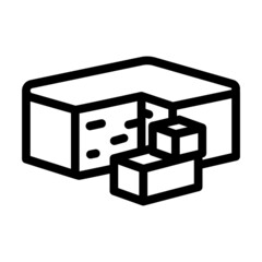 cheddar cheese line icon vector. cheddar cheese sign. isolated contour symbol black illustration