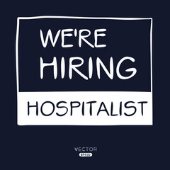 We are hiring Hospitalist, vector illustration.