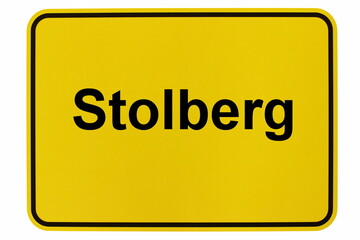 Illustration eines Ortsschildes der Stadt Stolberg