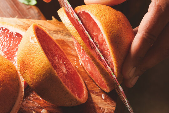 citrus slices, orange, grapefruit, lemon on blue background- Fresh fruits. Natural fruits.