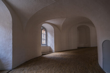 Inside of Round Tower in Copenhagen, Denmark. November 2021