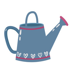 Vector illustration of a cute garden watering can