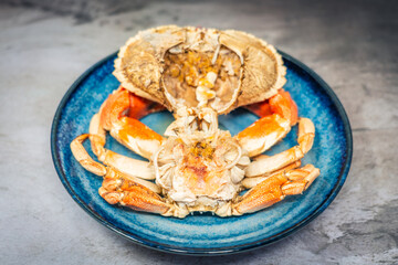 Delicious Steamed  Stone Crab and Japanese Plum Sake