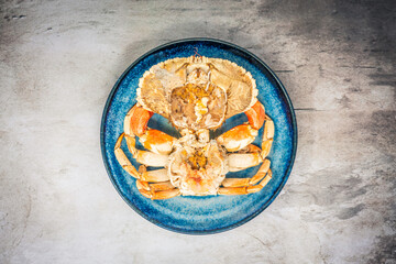 Delicious Steamed  Stone Crab and Japanese Plum Sake