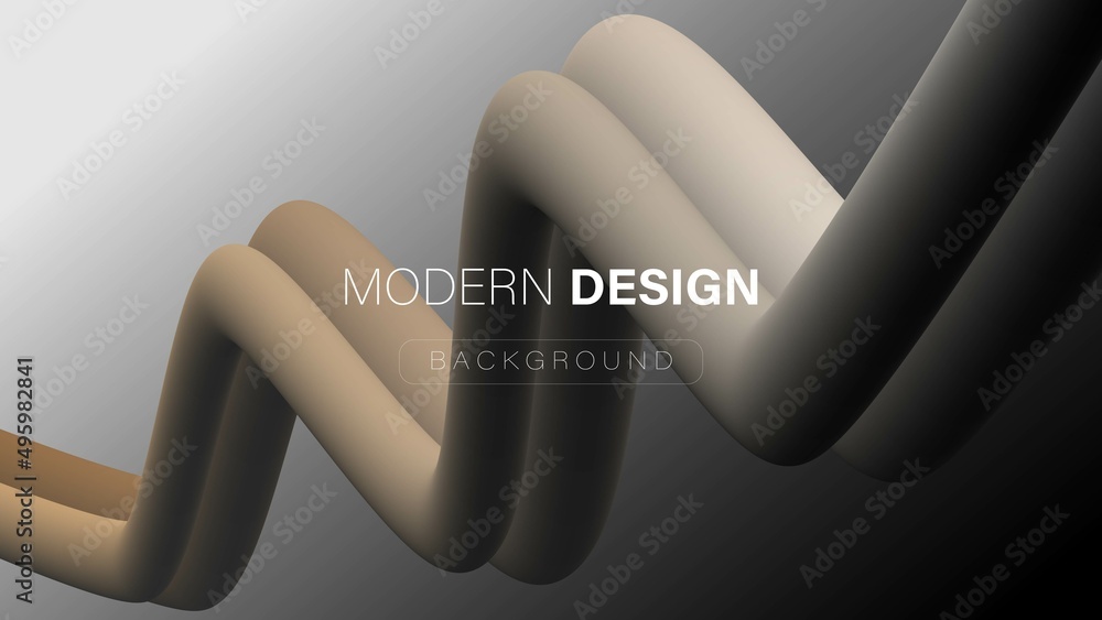 Aufkleber modern abstract background. 3d rendering. spherical wave design, tunnel. texture of gradient lines. 