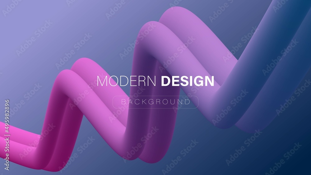 Aufkleber modern abstract background. 3d rendering. spherical wave design, tunnel. texture of gradient lines. 