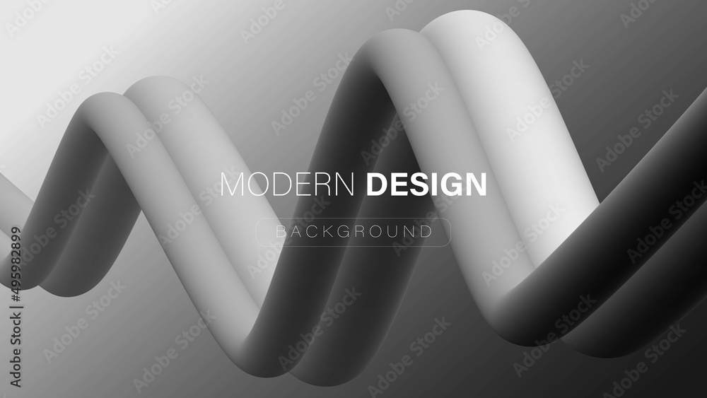 Poster modern abstract background. 3d rendering. spherical wave design, tunnel. texture of gradient lines. 