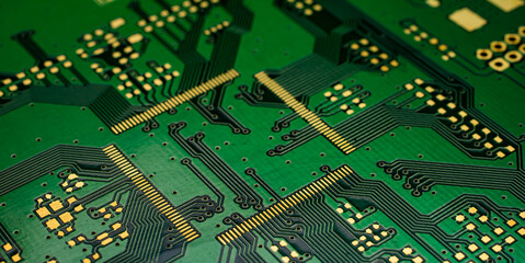 printed circuit. layout of tracks.