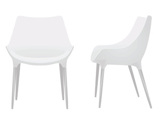 White modern chair. vector illustration 