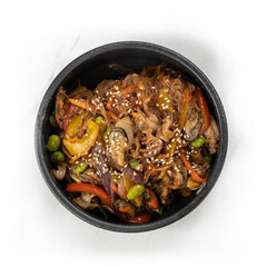 poke on a white background
