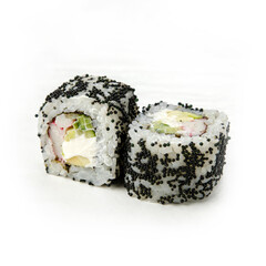 rolls, Japanese cuisine, on a white background
