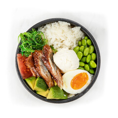 poke on a white background
