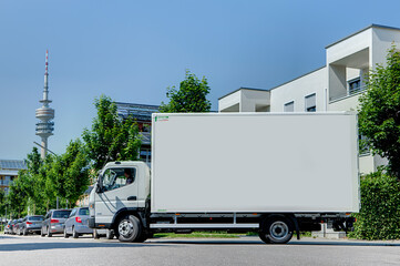 LKW mit Werbefläche in München