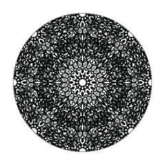 Vector round abstract circle. Mandala style.