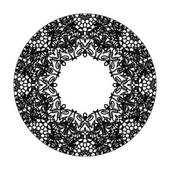 Vector round abstract circle. Mandala style.