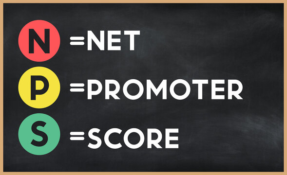 Net promoter score - NPS acronym written on chalkboard, business acronyms.