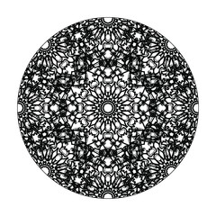 Vector round abstract circle. Mandala style.