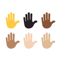 Fototapeta na wymiar set of hand emojis vector