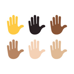 set of hand emojis vector