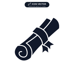 diploma icon symbol template for graphic and web design collection logo vector illustration