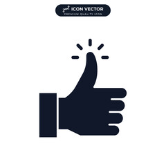 Hand Thumb Up icon symbol template for graphic and web design collection logo vector illustration