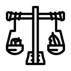 afterlife egypt line icon vector. afterlife egypt sign. isolated contour symbol black illustration