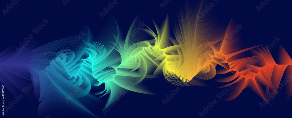 Poster abstract modern background with colorful dynamic wave. pattern vector illustration for banner, backg