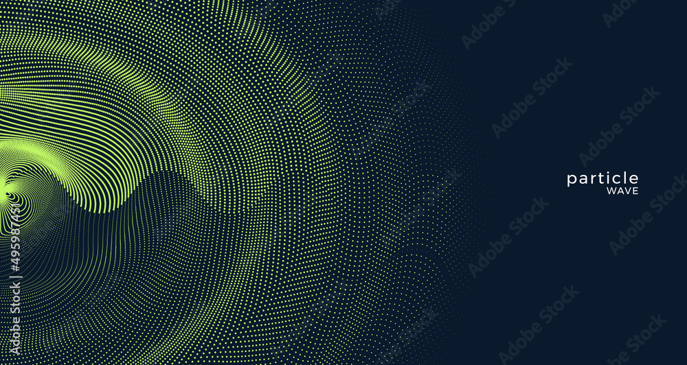 Poster abstract background with dynamic particles. 3d vector illustration for technology, business, science