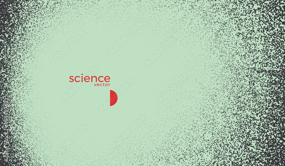 Poster abstract background with dynamic particles. 3d vector illustration for technology, business, science